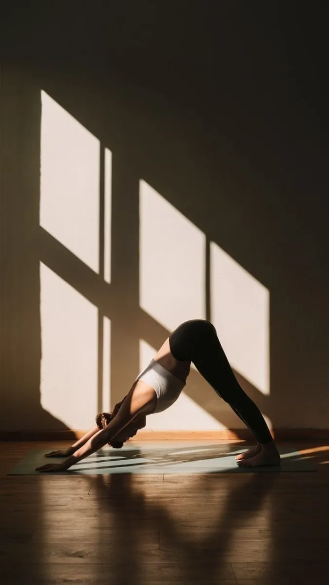Morning workout space with natural light